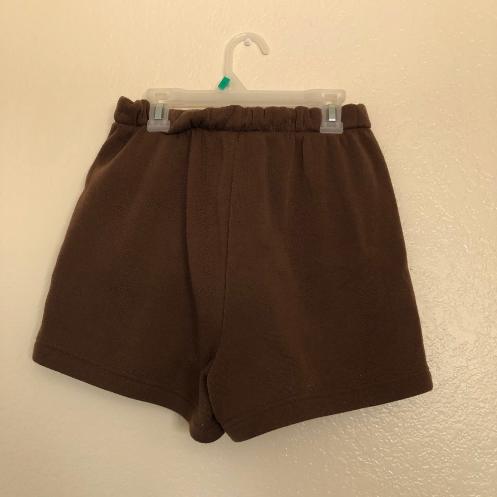 Brown fuzzy shorts